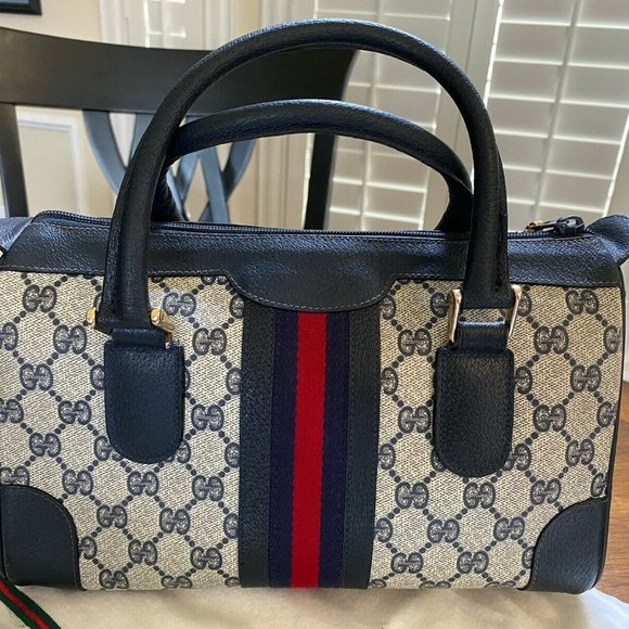 SOLD~Gucci Sherry Line Boston Bag - Picture 8 of 12